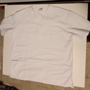 ADAR Universal UNIFORMS Unisex Scrub V-Neck White